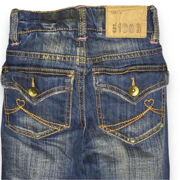 Children’s Place Bootleg Butterfly Jeweled Jeans NWT Size 6 Denim - Picture 9 of 14